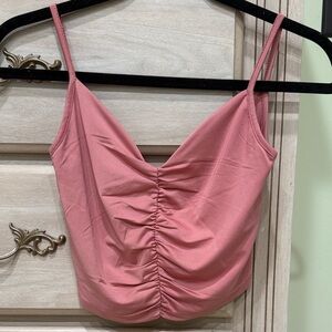Pink Ruched Women's Top